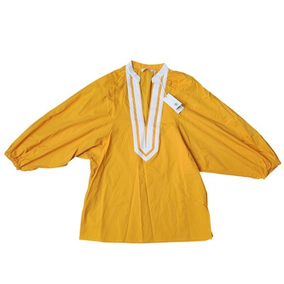 NWT Tory Burch Puffed Sleeve Tunic Vine Orange Size XS