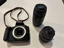 Canon EOS Rebel T6 DSLR Camera Body  EF-S 18-55mm IS  EF 75-300mm Lens  Bag