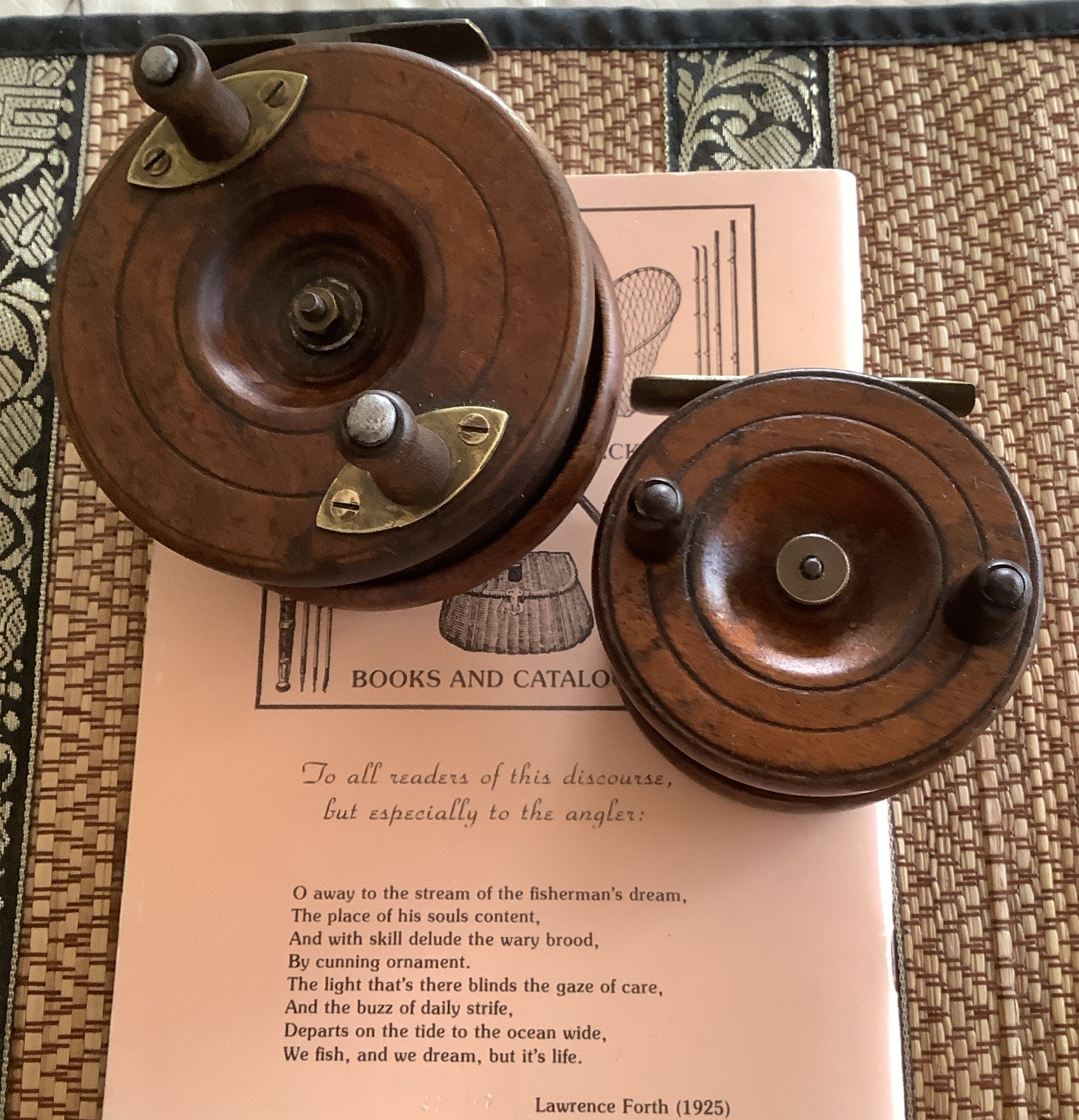 2 VINT Eng.Late 18-early1900. Wood & Brass Nottingham style 