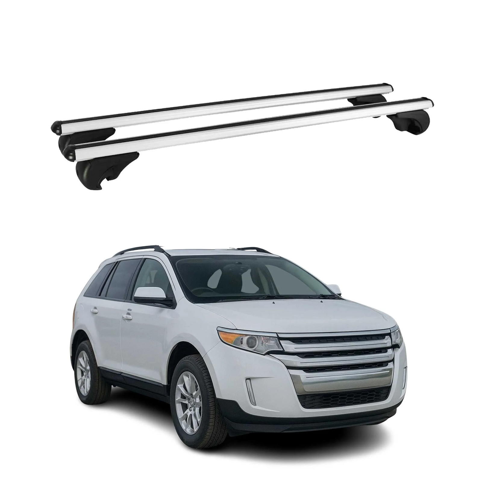 Barres de toit Ford Edge 2007-2014 silencieuses contre le manque de coffre