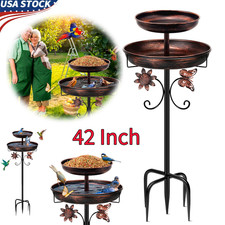Bird Bath for Outside, 42In Vintage Freestanding Birdbaths for Outdoors Feeder