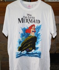 Ariel The Little Mermaid T-Shirt Large White Disney Princess NWOT