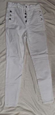 NWT J Brand Natasha in White Out Sky High Skinny Button Stretch Jeans 26