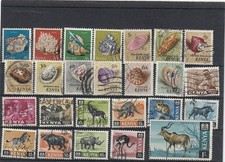 Kenia ab Unabhängigkeit, zwei Steckkarten alter Freimarken