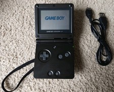Nintendo Game Boy Advance SP Black Console Charger Tested Working