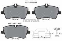 Bremsbelagsatz Scheibenbremse Q+ Textar 2314401 FüR Mercedes Klasse W203 SLK CLC