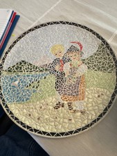 tile mosaic plate decorative landscape tile art. Traditional European