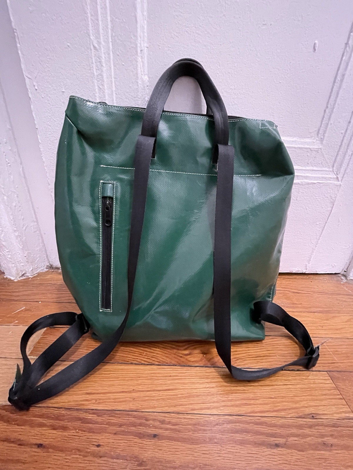 FREITAG F201 PETE tote Bag GREEN Backpack - Excellent Condition! image 2