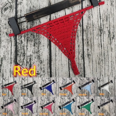 Sexy handgehäkelter Damen-Bikini Sissy G-String Höschen Dessous Unterwäsche T