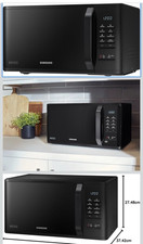 Samsung Quick Defrost 23L Black Countertop Microwave 800W Child Lock MS23K3513AK