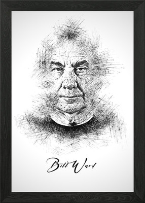 Bill Ward Skizze Portrait gerahmtes Wandbild Poster Leinwanddruck Bild