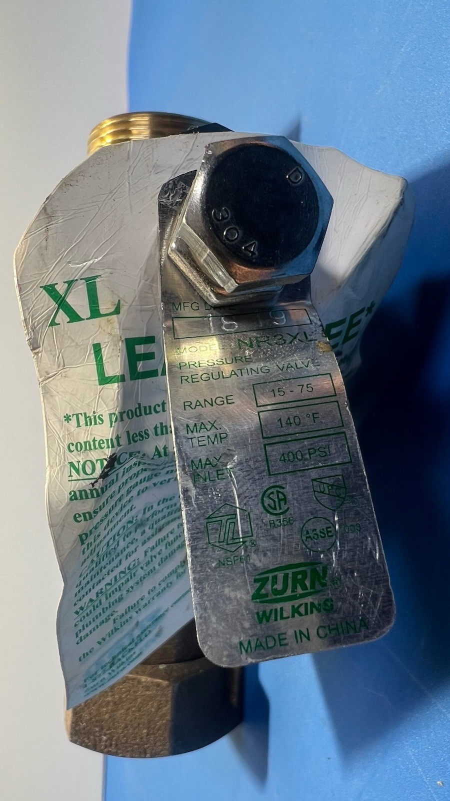 Zurn Wilkins NR3XL 1" Pressure Reducing Valve PRV Single Union 1-NR3XL See Photo