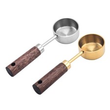 Measuring Cup Coffee Spoon Wood and Steel Durable Gadget Clear Measure for