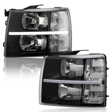 LED DRL Headlights, Fit 2007-2014 Chevy Silverado 2500 3500  HD Models