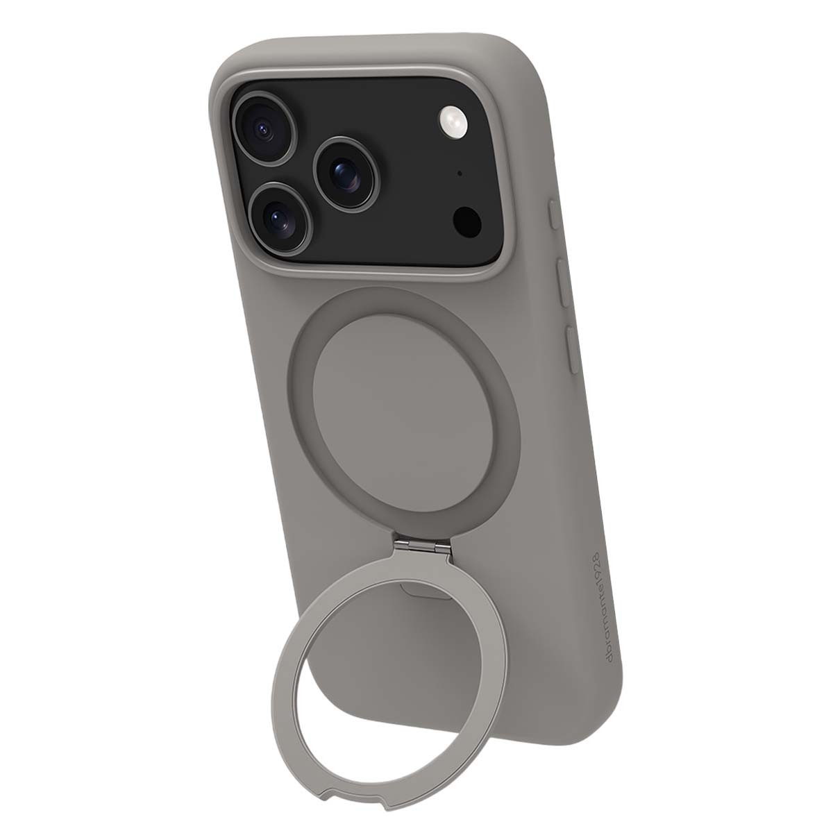 Coque iPhone 17 Pro avec anneau support Roskilde Kickstand gris anthracite