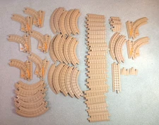 Fisher Price Geotrax Brown Tan Tracks (Curved, Switches, Straights) Lot of 57 pc