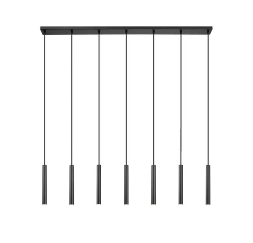 Z-Lite 919MP12-7L-LED Forest 54"W Linear Chandelier - Gold - Picture 7 of 12