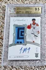 2019/20 FLAWLESS JA MORANT VERTICAL RPA ROOKIE LOGO PATCH AUTO #/25 BGS 9.5 10