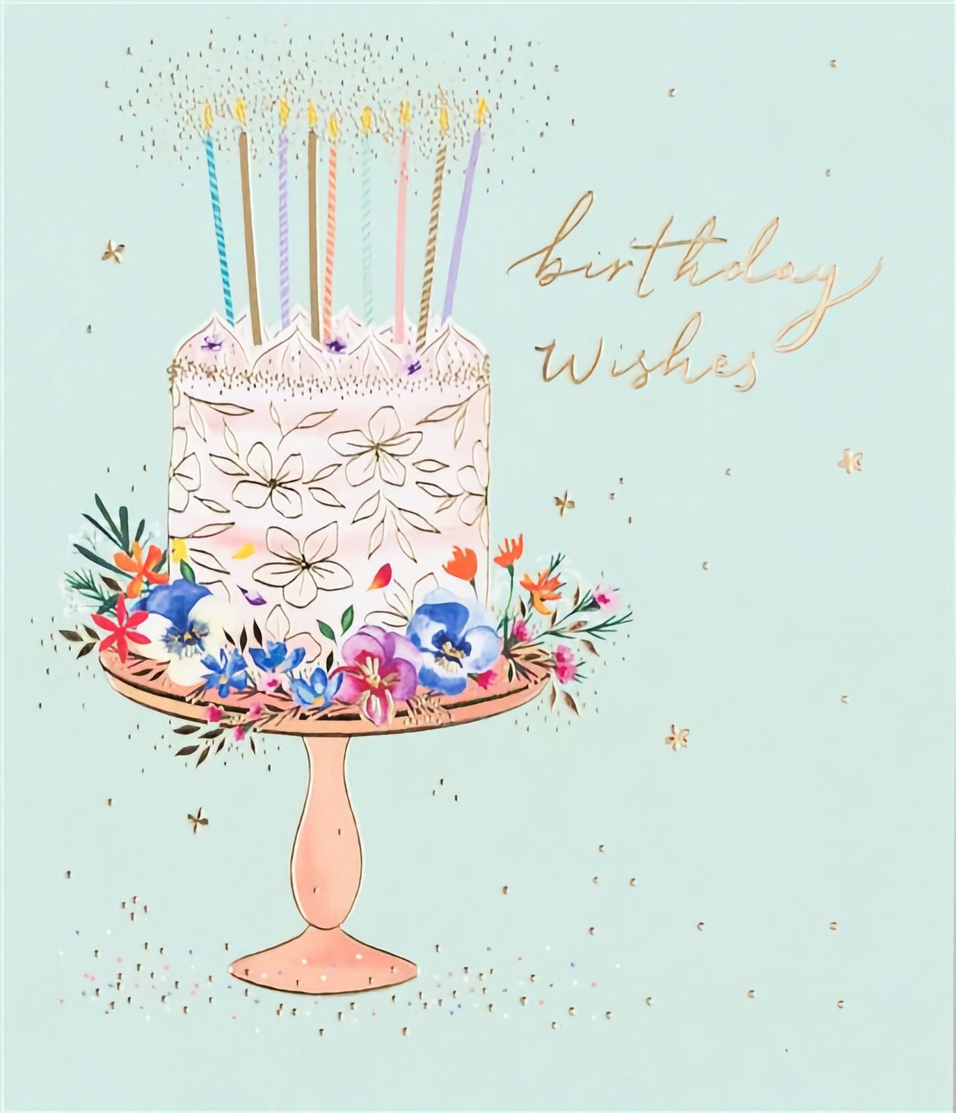 Happy Birthday Premium Card Cake Female Mum Daughter Nan Friend Niece Aunt