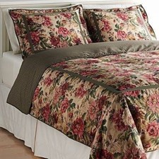 Ralph Lauren Pillow Sham Rosemont Standard Floral Grosgrain Ribbon Chaps Vintage