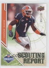 2009 Upper Deck Draft Edition Scouting Report Green /350 Vontae Davis #228 0f6