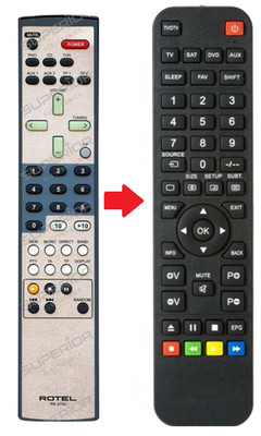 Ersatz Fernbedienung für Rotel RR-AT92 / RA-1062 / RC-03