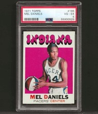 1971 #195 Mel Daniels Pacers Rookie Vg-Ex PSA 4