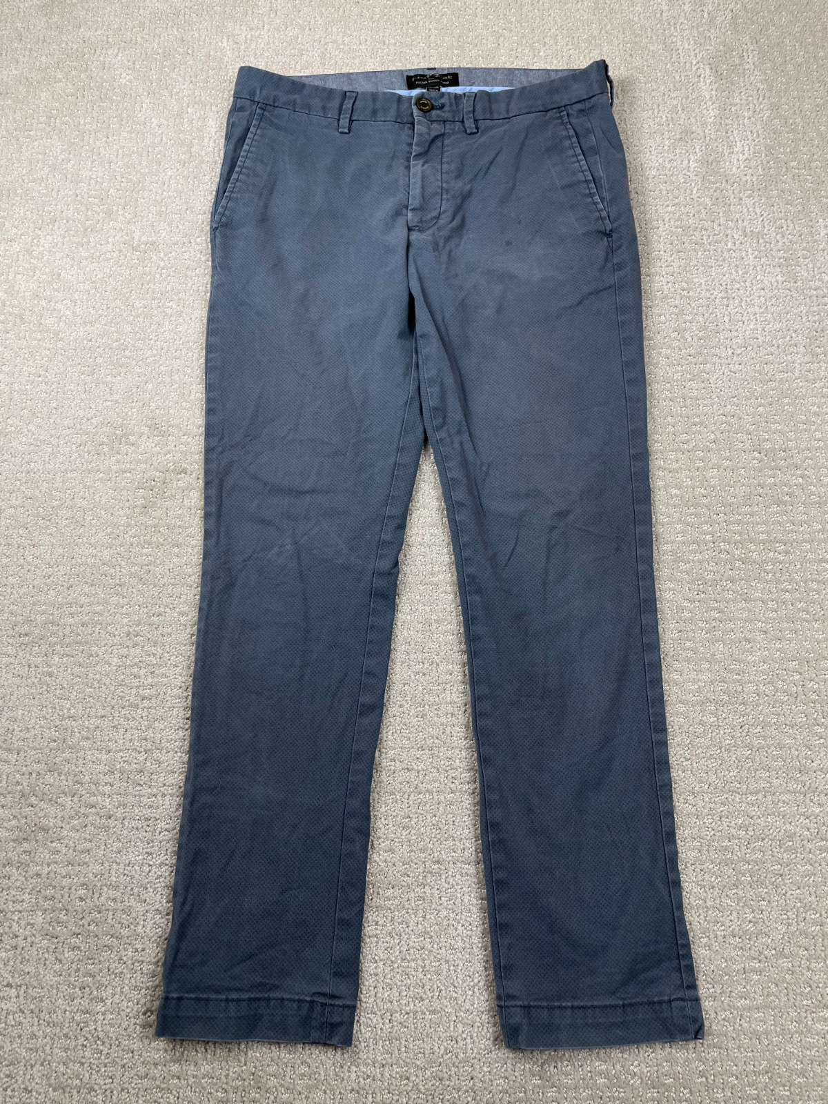 Banana Republic Pants Mens Size 32x30 Gray Fulton Skinny Chino Geometric Twill