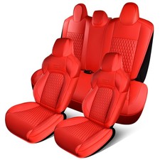 Coverado Car Seat Covers For Tesla Model 3 Full Set 3 2024-2025 New Red