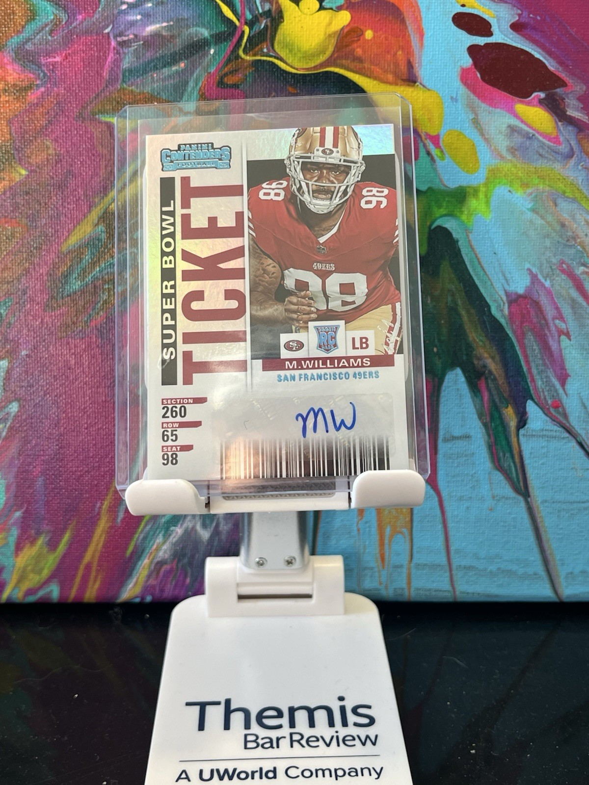 Mykel Williams Panini Select Contenders Rookie Ticket Rps Autographs #36 Super Bowl Ticket