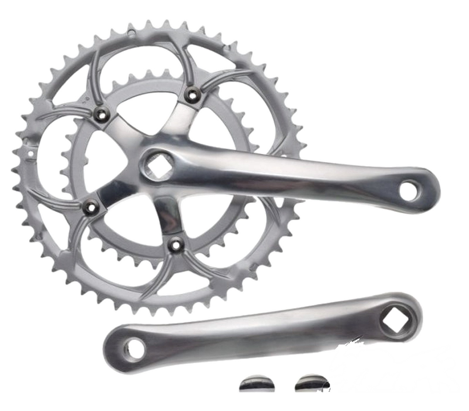 Pédalier alu 2 rangs 50/34 Z double plateau vélo route compact