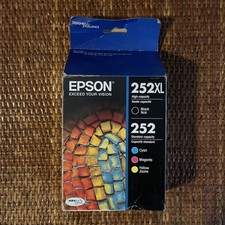 Epson T252XL-BCS 252XL/252 Ink Cartridges Black, Cyan, Magenta, Yellow Exp 09-23