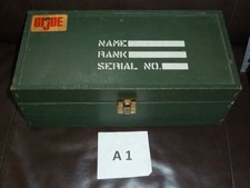 GI JOE Vintage wooden footlocker no tray a1