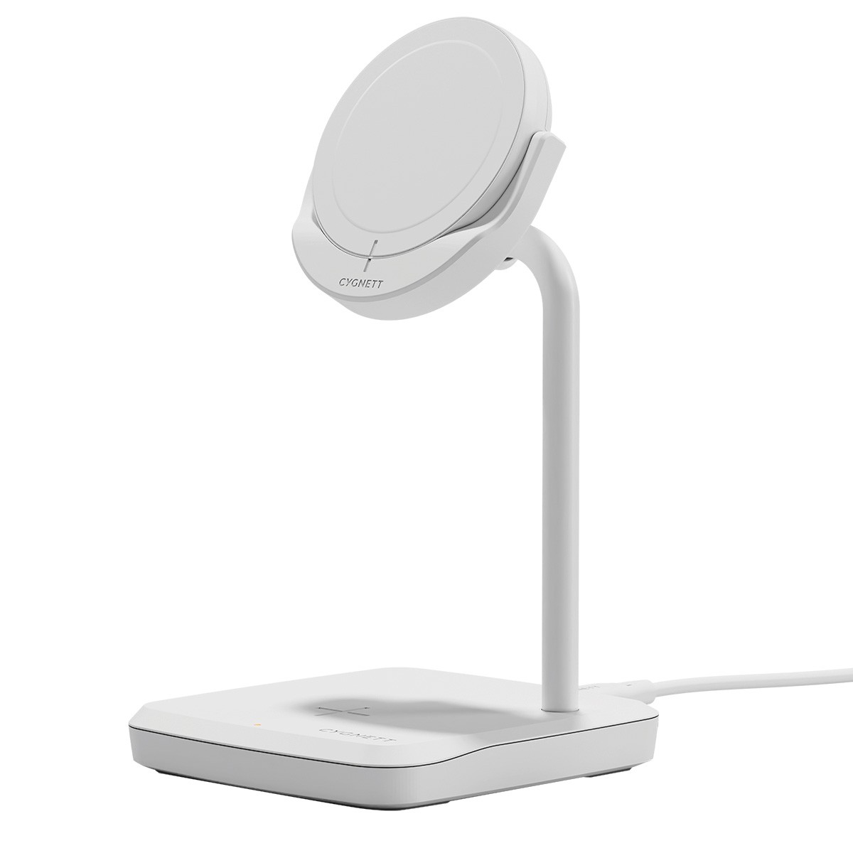 Chargeur sans fil 2 en 1 Qi station recharge induction Cygnett 20W universelle