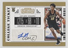 2019-20 Panini Contenders Draft Picks College Ticket Jaylen Hoard #93 Auto 0sm9