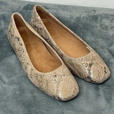 NEW Vionic Orinda Square Toe Women's Snakeskin Ballet Flats, Sz 9 Chic Timeless