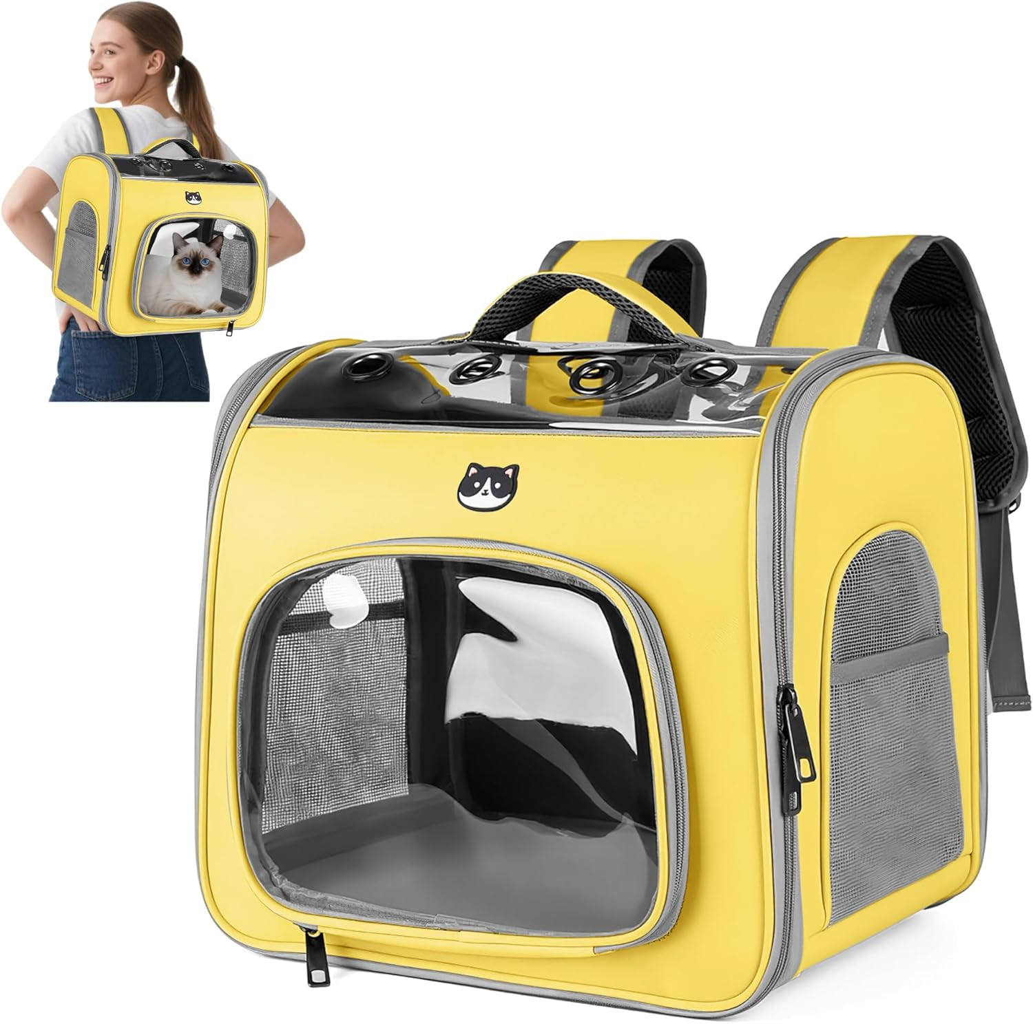 Zaino Gatto Cane Design Moderno: Trasportino Pieghevole di Tendenza