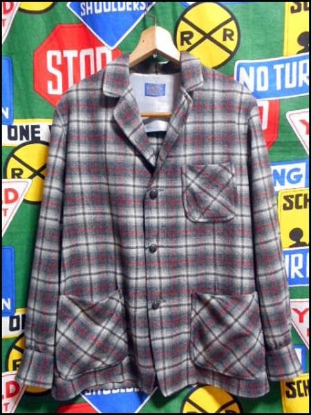 Pendleton USA Vintage Wool Jacket Shadow Check Bu… - image 2