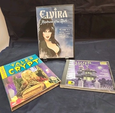 Halloween Lot Of 3 - Elvira Tales From The Crypt Season 1 Chiller Music CD 