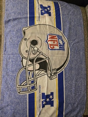 Vintage NFL Pillow Case Reversible  AFC NFC Football Standard Size  Made In USA