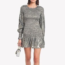 • LoveShackFancy gingham silk mini dress xsmall