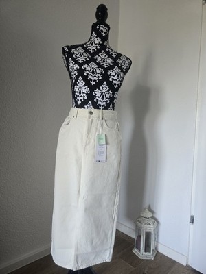 Vero Moda Damen Jeans Rock Damenrock Midi Jeansrock wadenlang Midirock VMVeri