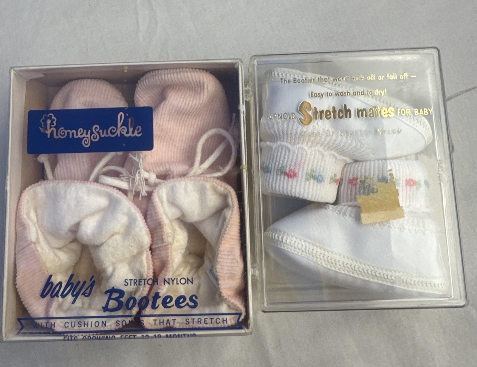 Booties W/original Box Honeysuckle & Arnold Stretch Mates