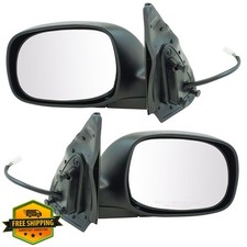 TRQ Mirror Assembly 2pc Driver Passenger Power Heated Chrome MRA04927