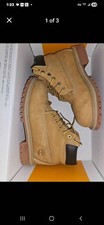 Timberland 12709 Wheat Nubuck Lace Up Boots Youth US Size 2 M