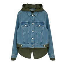 VERONICA BEARD Shani Waterfall Denim Twill Combo Jacket M