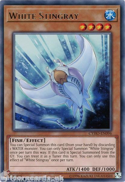 CYHO-EN096 White Stingray Rare UNL Edition Mint YuGiOh Card