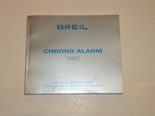 LIBRETTO MANUALE ISTRUZIONI GUIDA DELL'UTENTE OROLOGIO BREIL CHRONO ALARM YM52