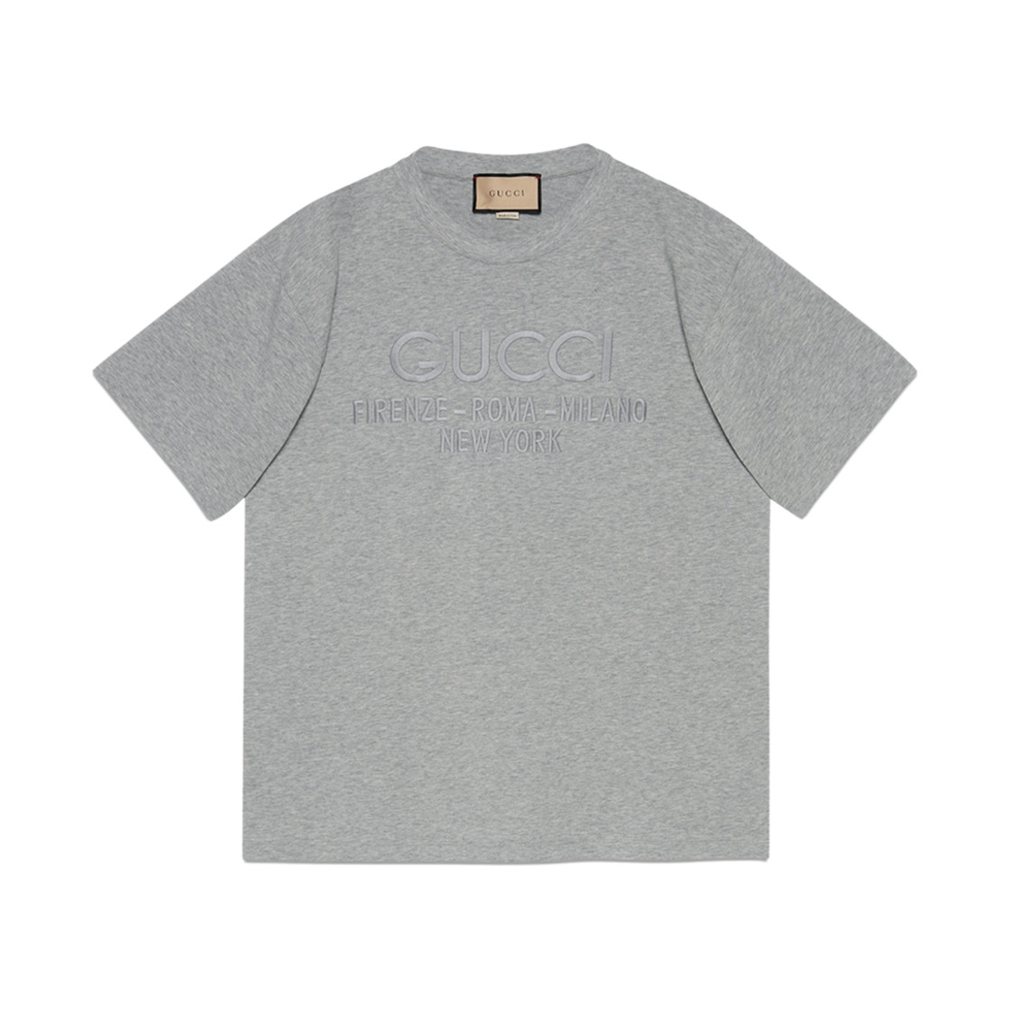 Gucci Grey Cotton Jersey T-Shirt