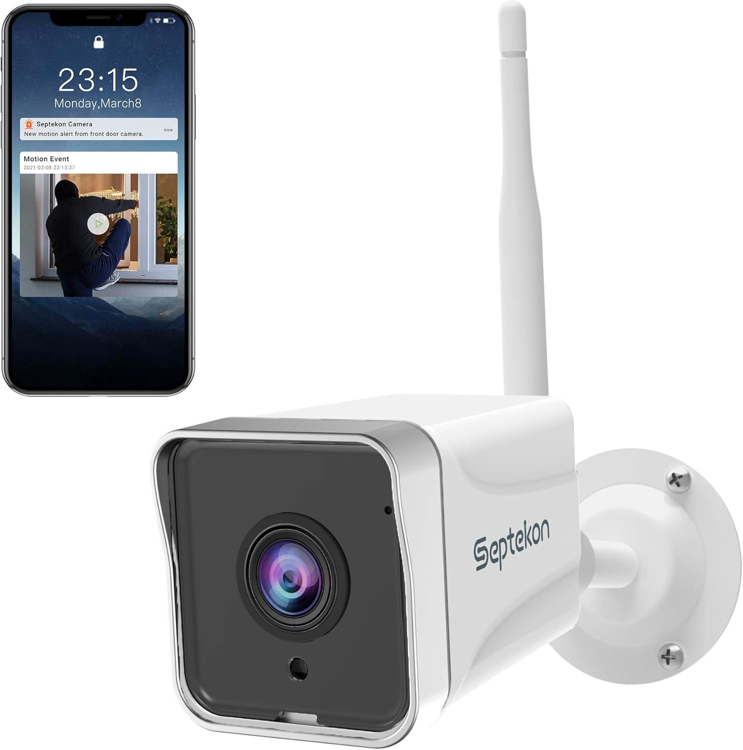 Security Camera Outdoor, 2K CCTV Security Camera, Waterproof Home Surveillance C